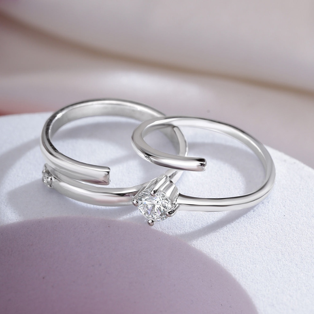 Silver Couple Rings Silver Ring for couples on Anniversary