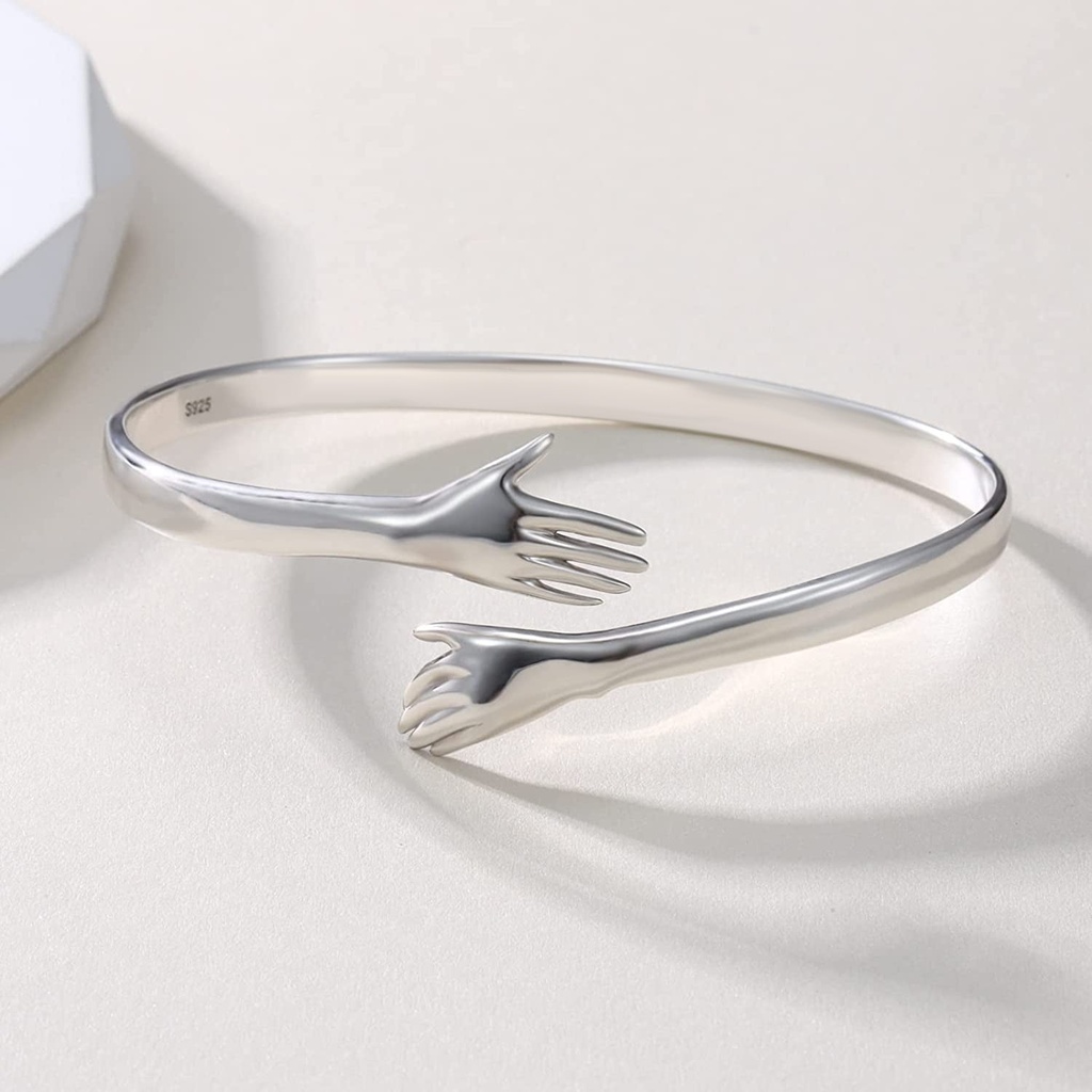 Silver Bangle for boys and Men Silver Hug bangle