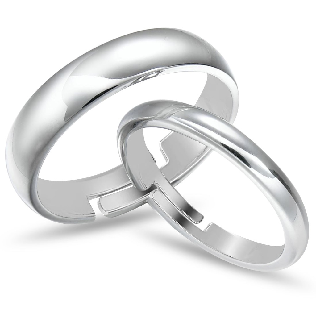 Silver Couple Rings Silver plain bands for couples