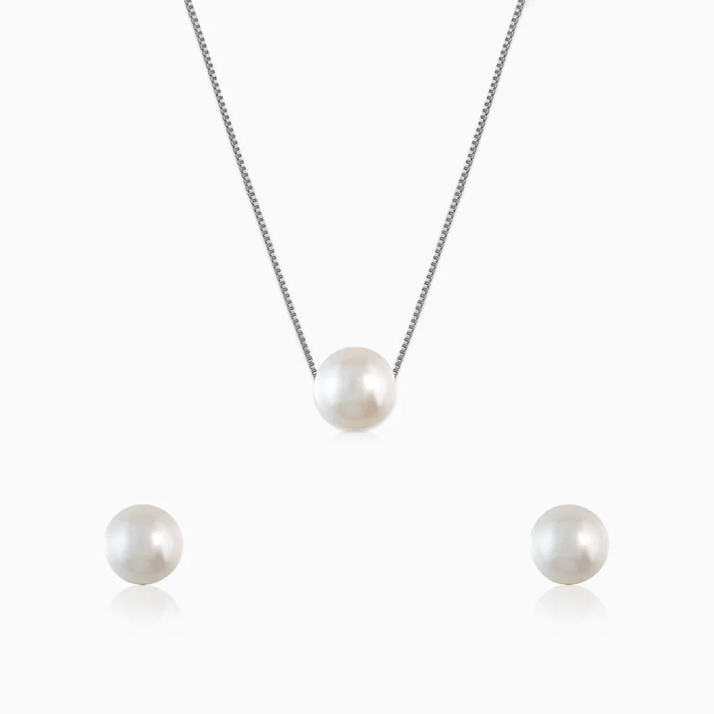 Silver Pendant Earring set for Girls and Women