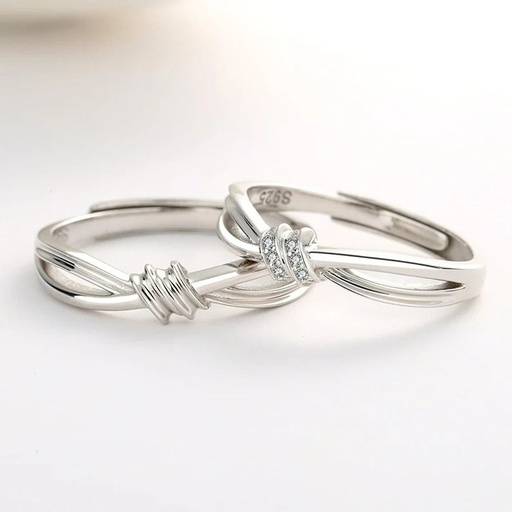 [ZCB62] Silver Couple Ring Silver Ring for Couples on Anniversary