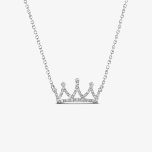 [ZP53] Silver Queen Crown Necklace for Girls and Women