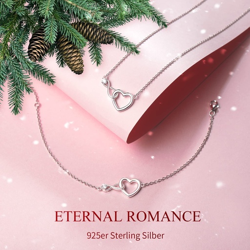 [ZEP4] Girls Silver Bracelet and Pendant for Girls and Women