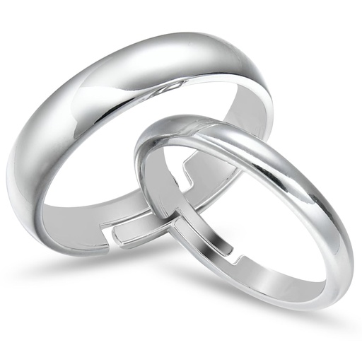 [ZCB69] Silver Couple Rings Silver plain bands for couples