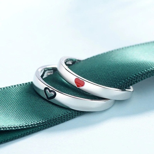 [ZCB57] Silver Couple Ring Silver Rings for Couple on Anniversary