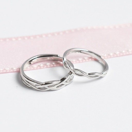 [ZCB56] Silver Couple Ring Silver Ring for Couples on Anniversary