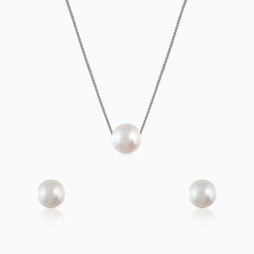 [ZEP3] Silver Pendant Earring set for Girls and Women