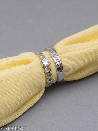[ZCB44] Silver Couple Rings Silver Ring For Couple on Anniversary