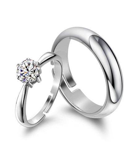 [ZCB22] Silver Couple Rings Silver Rings for Couples