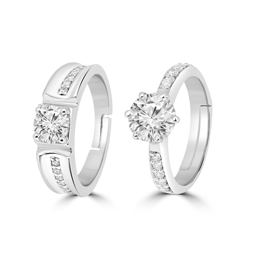 [ZCB95] Silver Couple Rings Silver Ring for couples on Anniversary