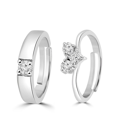[ZCB92] Silver Couple Rings Silver Ring for couples on Anniversary