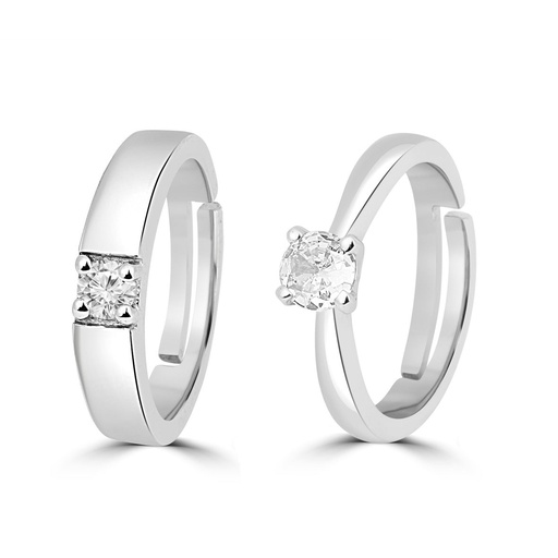 [ZCB90] Silver Couple Rings Silver Ring for couples on Anniversary