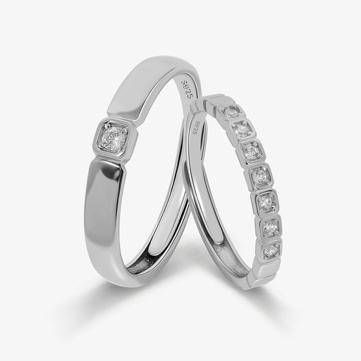 [ZCB89] Silver Couple Ring Silver Ring for Couples