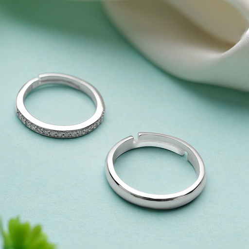 [ZCB86] Silver Couple Rings Silver Ring For Couple on Anniversary