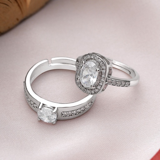 [ZCB85] Silver Couple Rings Silver Ring for Couples on Anniversary