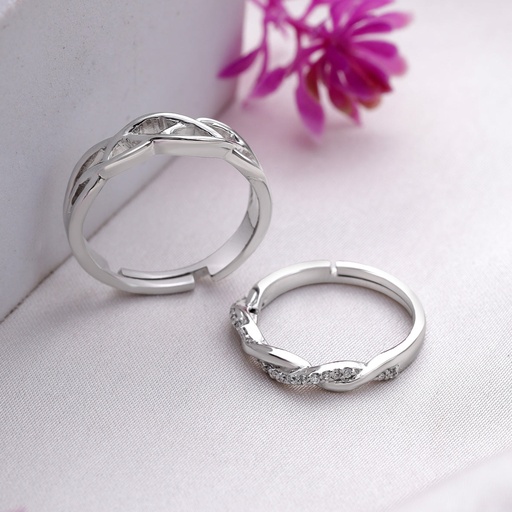 [ZCB84] Silver Couple Ring Silver Ring for Couples on Anniversary