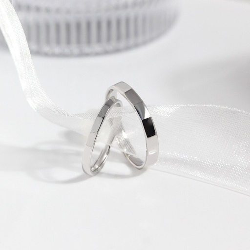 [ZCB79] Silver Couple Rings Silver Gift for Anniversary